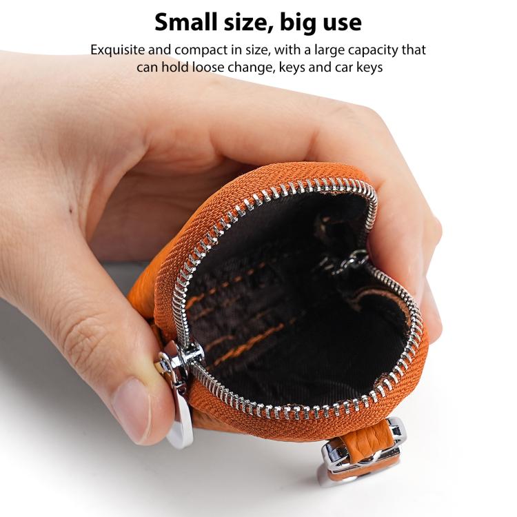 Mini Genuine Leather Earphone Data Cable Coin Bag