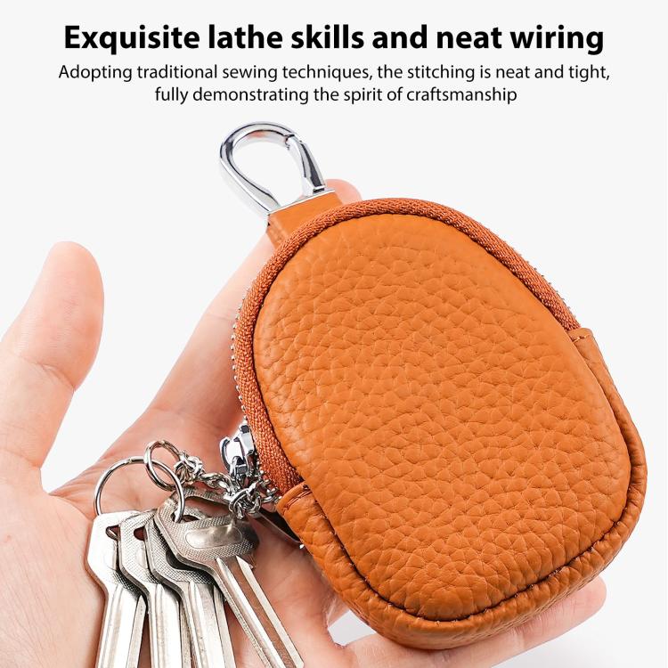 Mini Genuine Leather Earphone Data Cable Coin Bag