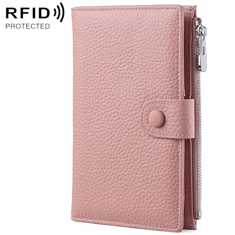 Genuine Leather RFID Anti-theft Document Storage Bag