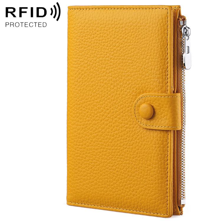 Genuine Leather RFID Anti-theft Document Storage Bag