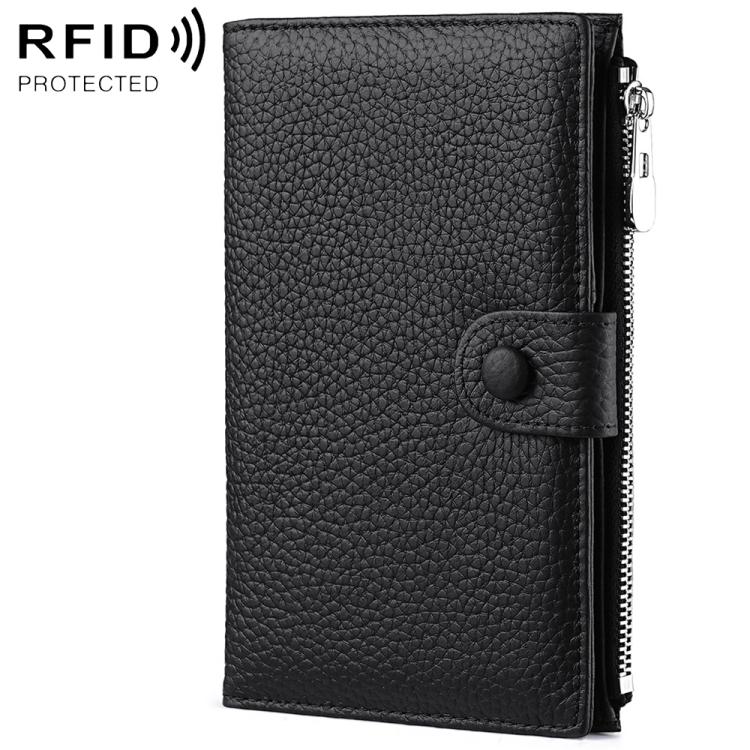 Genuine Leather RFID Anti-theft Document Storage Bag