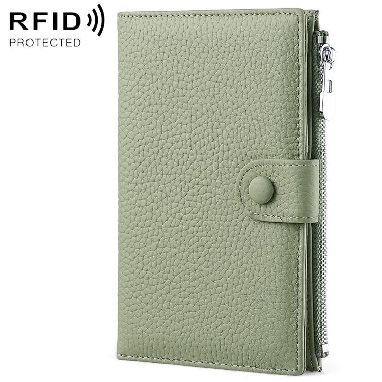 Genuine Leather RFID Anti-theft Document Storage Bag