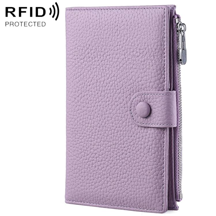 Genuine Leather RFID Anti-theft Document Storage Bag