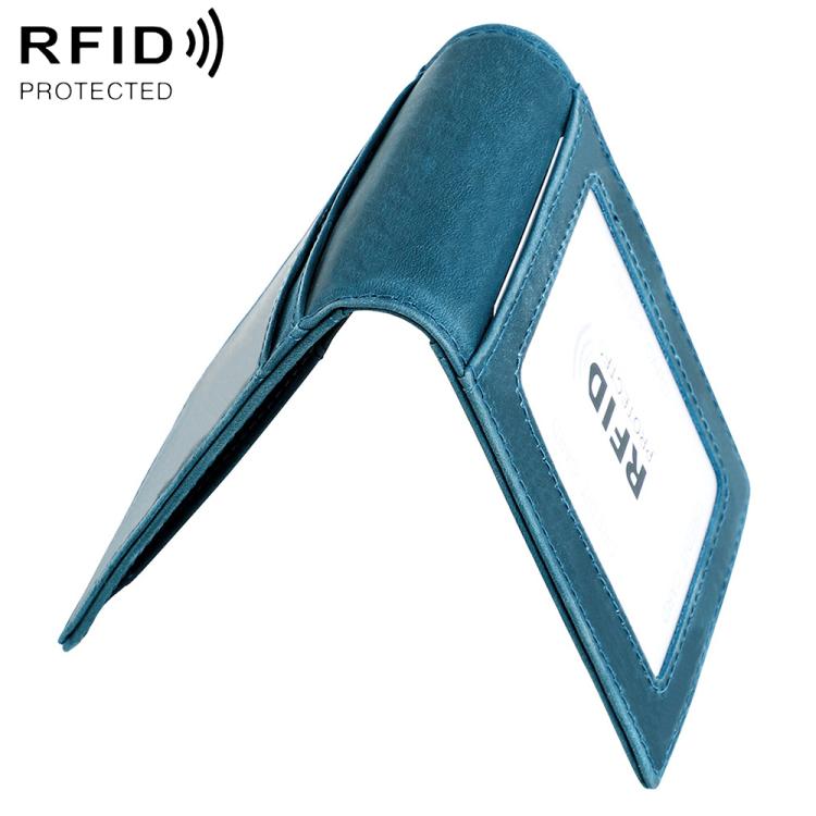 Retro Crazy Horse Leather RFID Anti-theft Card Bag