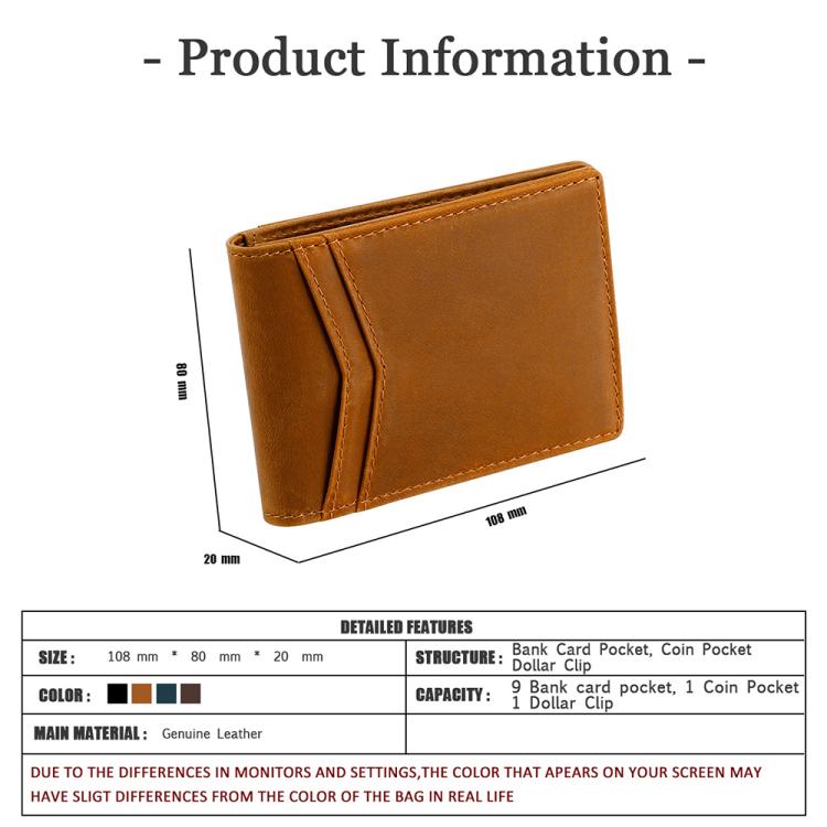 Retro Crazy Horse Leather RFID Anti-theft Card Bag