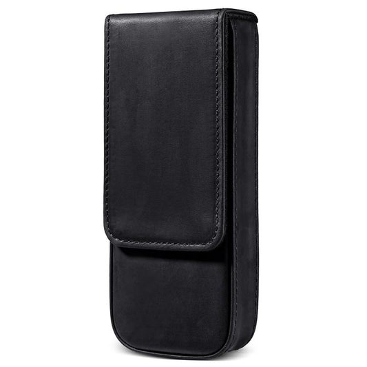 Crazy Horse Leather Magnetic Drawer Style Three Pieces Pencil Case