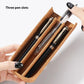 Crazy Horse Leather Magnetic Drawer Style Three Pieces Pencil Case