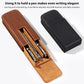 Crazy Horse Leather Magnetic Drawer Style Three Pieces Pencil Case