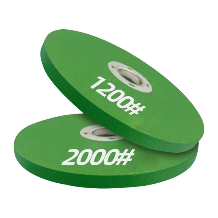 Green grinding disc set for angle grinder: 1200 mesh and 2000 mesh grit