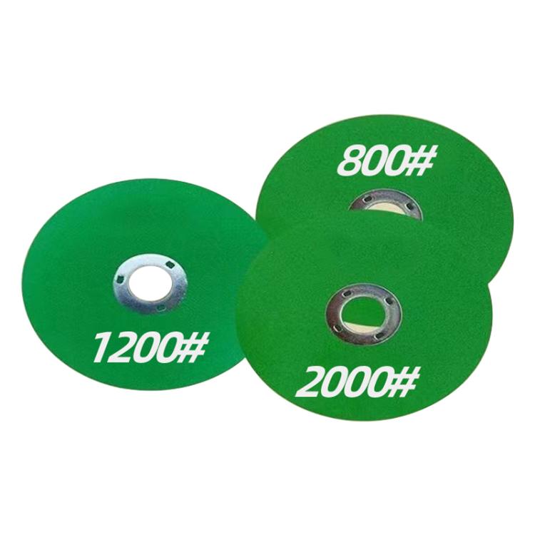 Green grinding polishing discs with 1200#, 800#, and 2000# grit markings