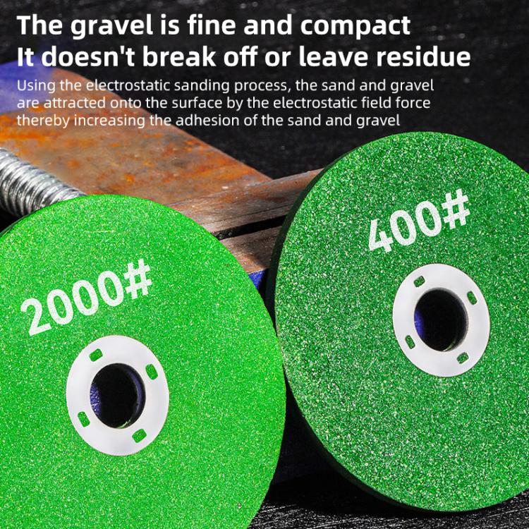 Green grinding polishing discs with 2000# and 400# grit markings