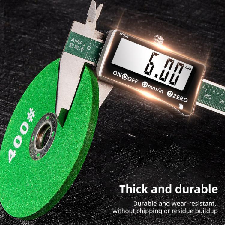 Green grinding disc with center mounting hole