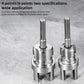 Two integrated thread cutting tools with silver metal bodies and flanged bases