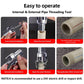 Pipe thread cutting tool with handle for installing and opening inner and outer threads