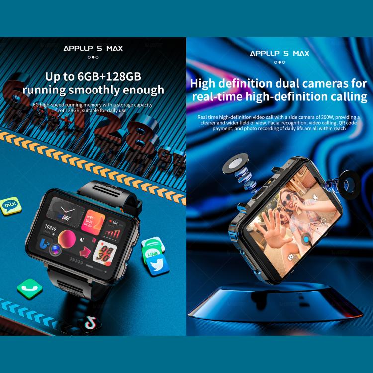 LOKMAT APPLLP 5 Max smartwatch with app screen and video call display