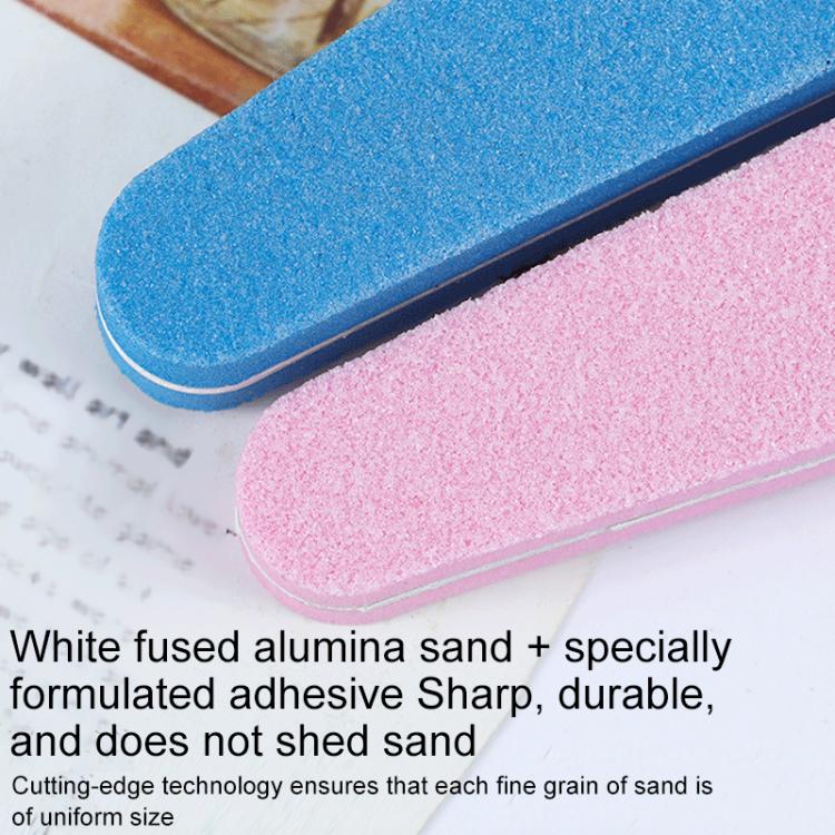 100pcs/Pack Diamond Shaped Nail Art Sanding Sponge File Manicure Tool, without LOGO, with LOGO