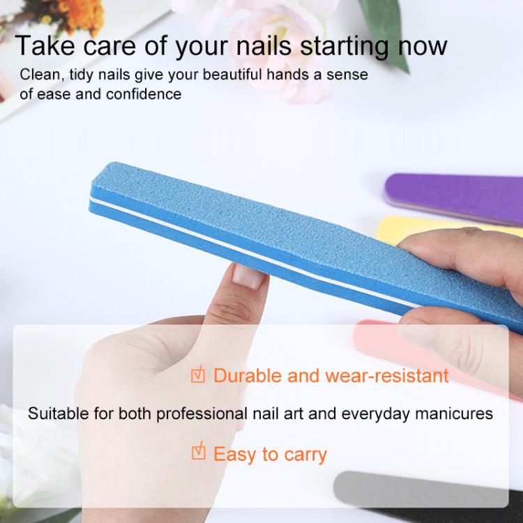 100pcs/Pack Diamond Shaped Nail Art Sanding Sponge File Manicure Tool, without LOGO, with LOGO