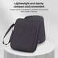 Portable kalimba bag with zip front and built-in strap, dark compact hard shell