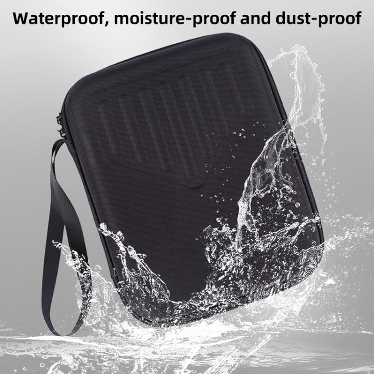 Water-resistant kalimba bag, dark fabric case with rugged texture and zipper