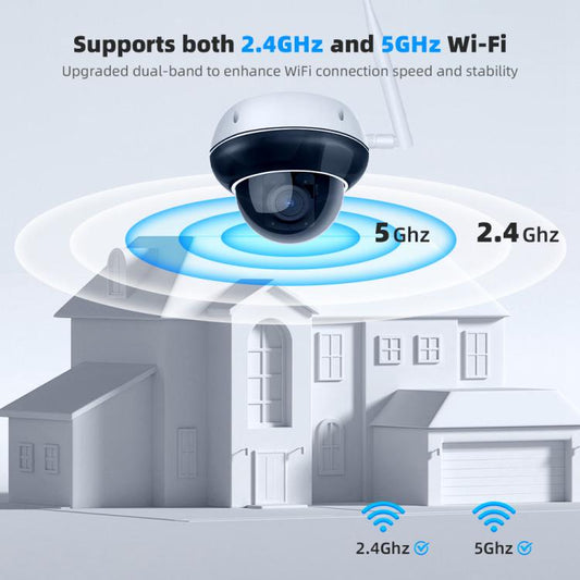 RH-D05 5MP 5X Optical Zoom PoE & Wi-Fi Outdoor Dome Security Camera, RH-D05