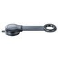 Magnetic phone holder with curved base bar and circular ring mount