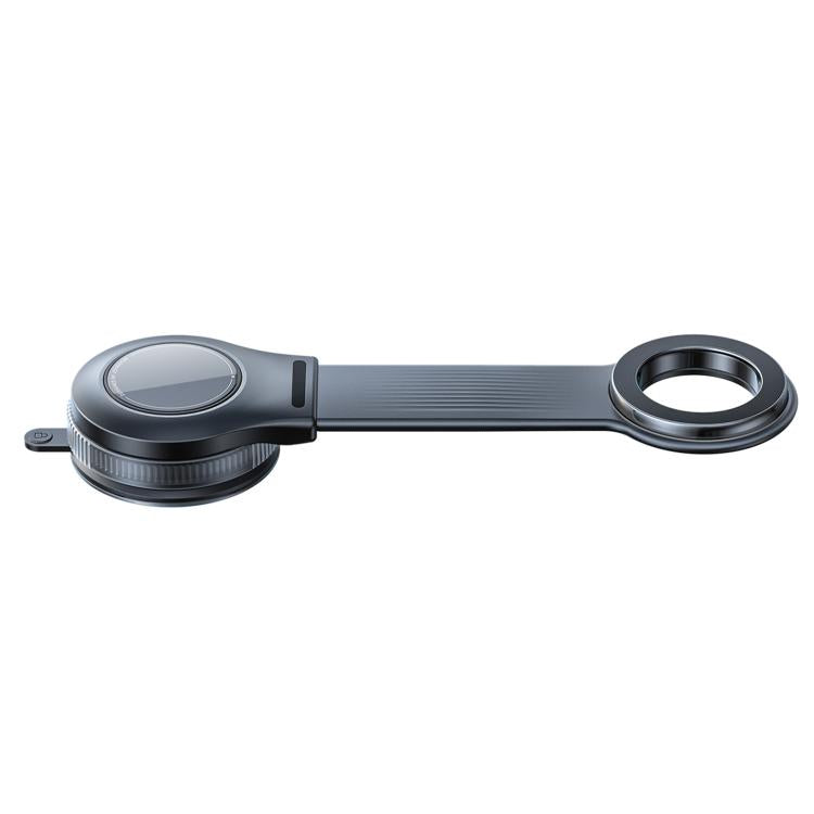 Magnetic phone holder with curved base bar and circular ring mount