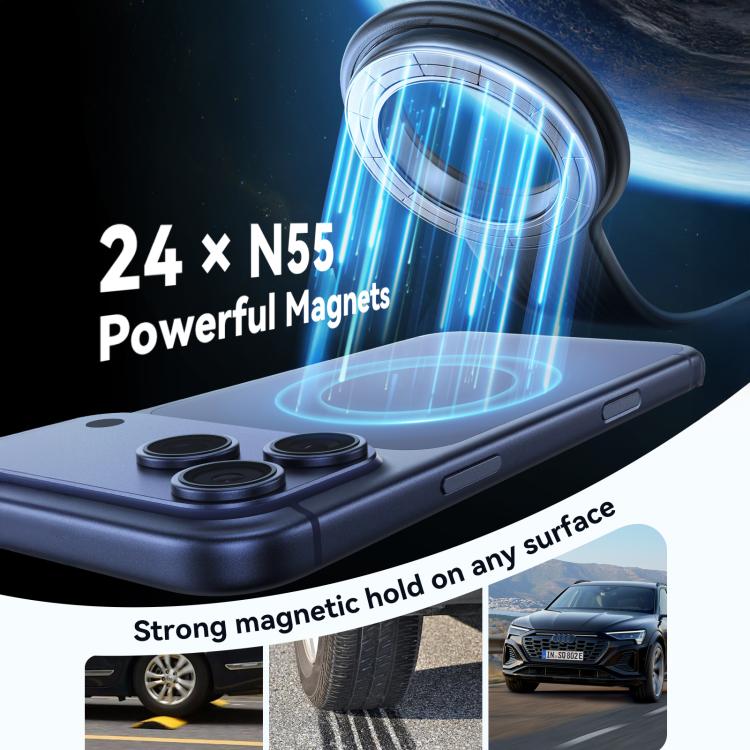 Magnetic phone holder with strong magnet face and circular attachment point