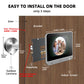 Doorbell peephole camera kit for easy install with bracket and indoor screen