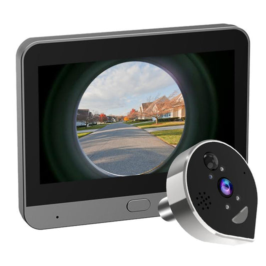 RH-PD7 4.3 inch HD Screen 360 Degree Panoramic Peephole 2.4G Wireless WiFi Video Doorbell, RH-PD7