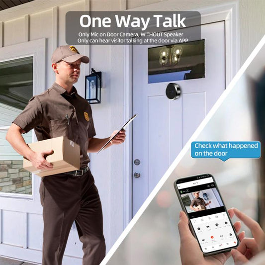 RH-PD9 4.3 inch HD Screen Microwave Radar Motion Detection Peephole WiFi Video Doorbell, RH-PD9