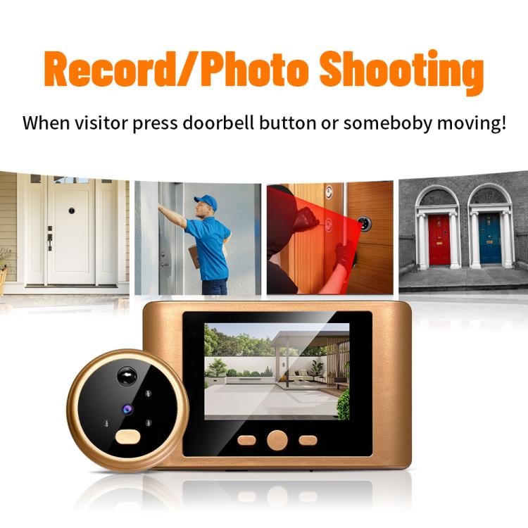 RH-TPD08 720P 2.8 inch Display Electronic Peephole 2.4G Wireless Video Doorbell