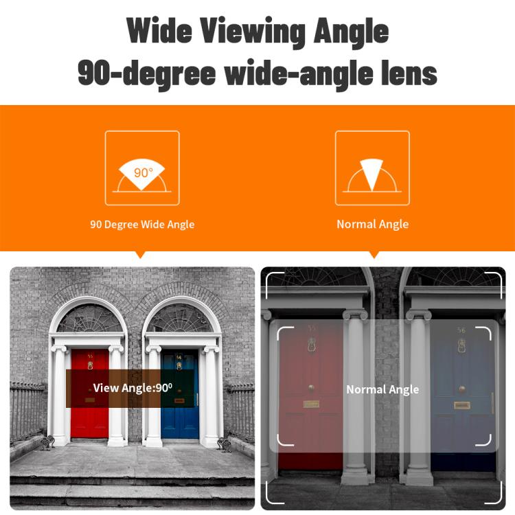 RH-TPD08 720P 2.8 inch Display Electronic Peephole 2.4G Wireless Video Doorbell