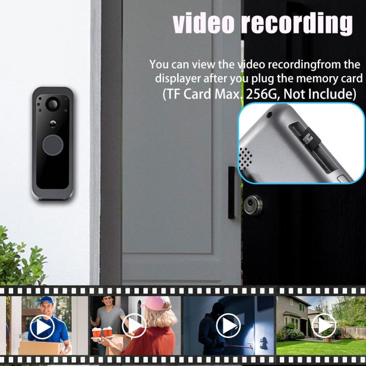 RH-TPD10-W 4 inch IPS Screen Tuya Smart Two-Way Audio Intercom WiFi Video Doorbell