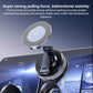 Car magnetic phone holder with carbon-fiber disc mounted on dashboard