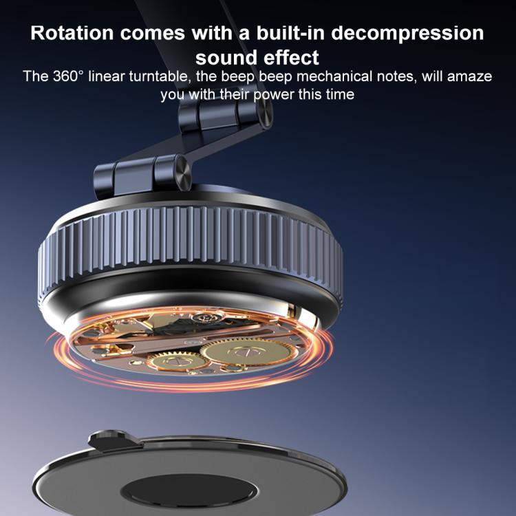 Rotating car magnetic phone holder with circular base and pivoting arm