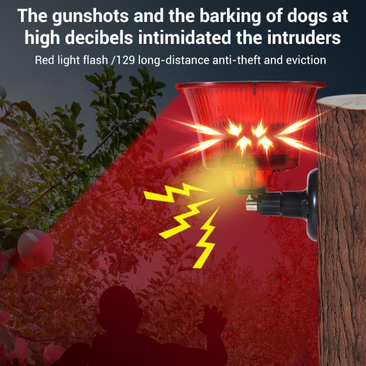 Orchard Sound and Light Alarm Solar Powered Animal Repellent