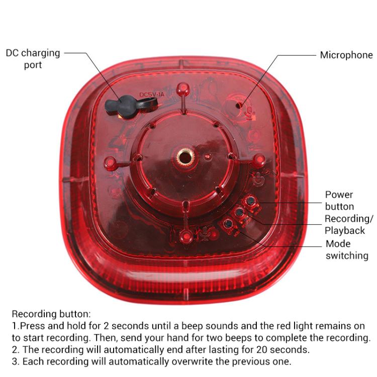 Orchard Sound and Light Alarm Solar Powered Animal Repellent
