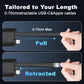 Onten retractable car charger cable with pull-out length up to 0–70 cm