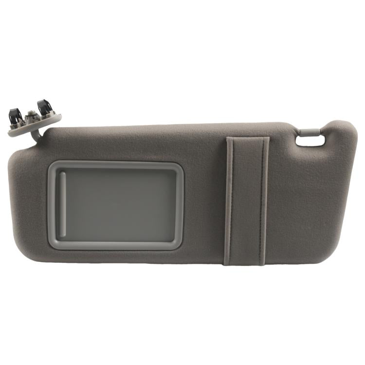 Left car sun visor for Toyota Camry, gray with rectangular panel and mounting tabs