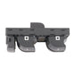 Power window control switch module with two front rocker buttons, gray mounting frame