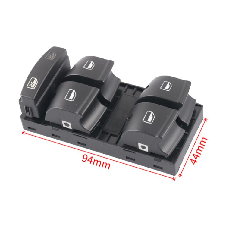 Power window control switch panel, size 94mm by 44mm, four rocker buttons