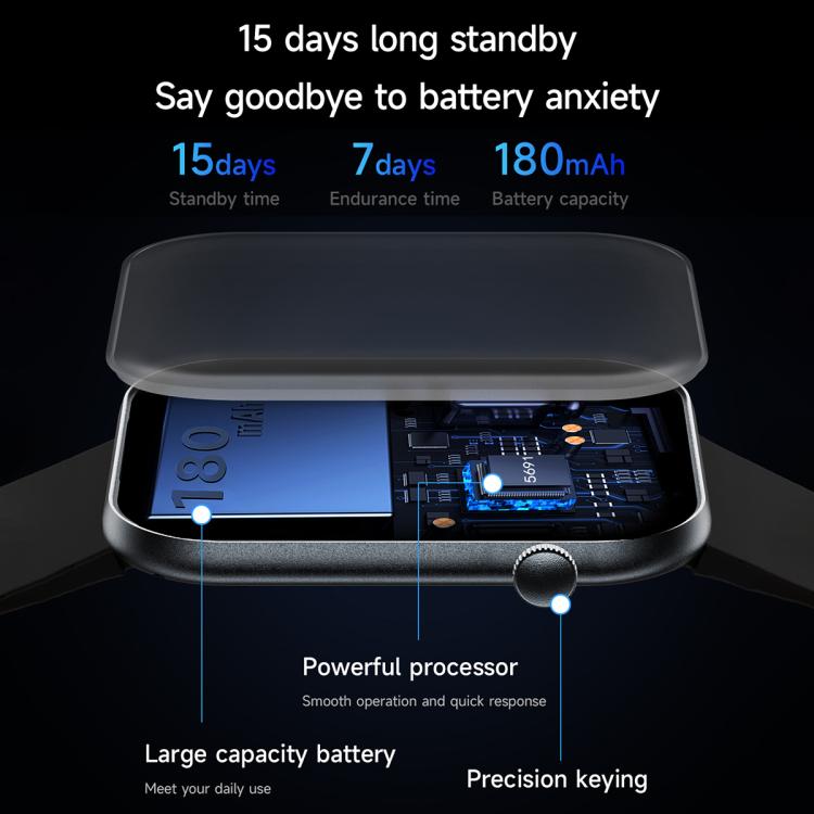 Smart watch with its display lifted to reveal the battery and internal components