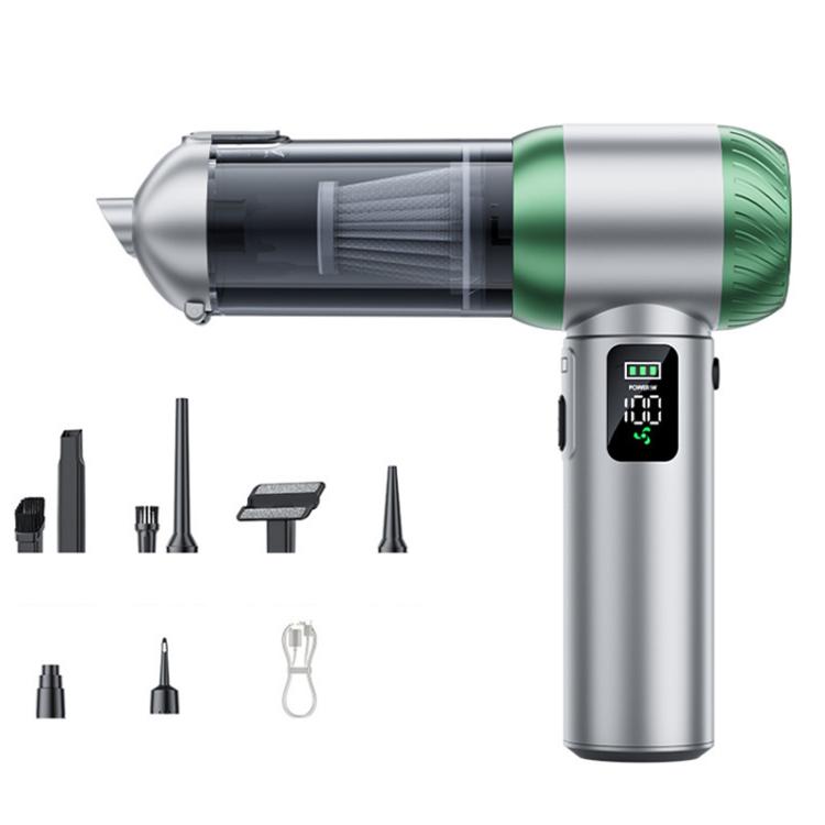 SUITU Handheld Blow Suction Combo LED Display Brushless Vacuum Cleaner, One Touch Dustbin Emptying, Long Dust Collection Bin