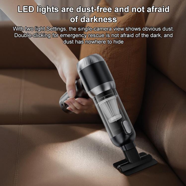 SUITU Handheld Blow Suction Combo LED Display Brushless Vacuum Cleaner, One Touch Dustbin Emptying, Long Dust Collection Bin