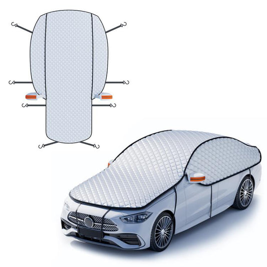 SUITU ST-4019 Car Aluminized Film Anti-Frost Snow and UV Protection Half Car Cover, Universal SUV Model, Universal Thickened SUV Model, Universal Hatchback, Universal Sedan, Universal Thickened Sedan