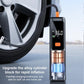 Black tire inflator with connected hose and digital pressure display