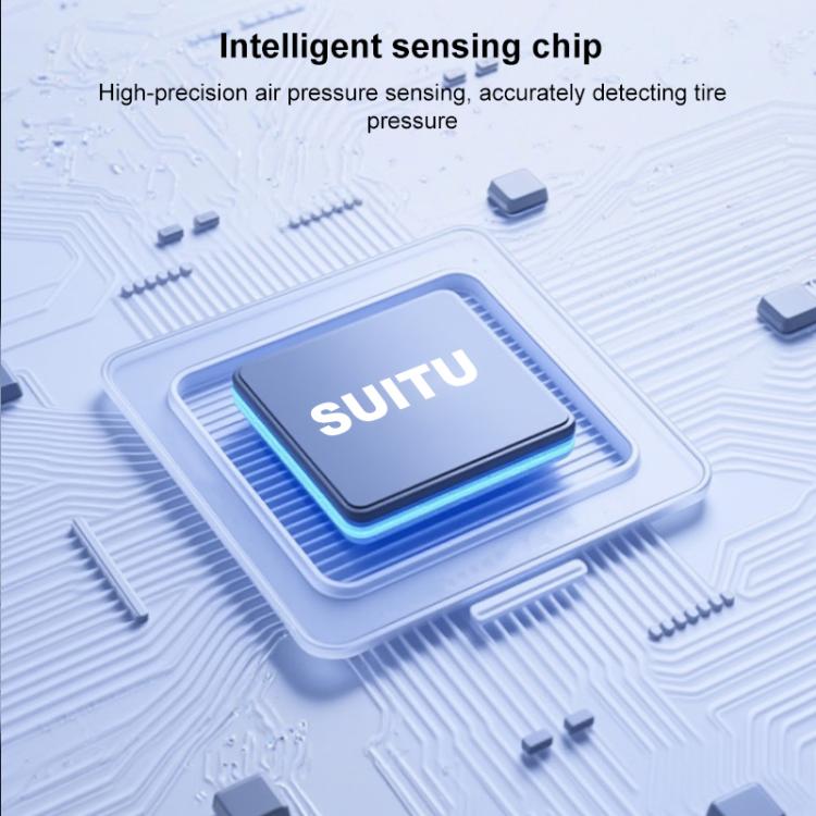 SUITU air pump top cover with blue circuit pattern detail