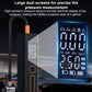 Dual-screen digital air pump showing pressure readings on backlit displays