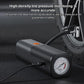Wired tire pressure inflator pump with connected hose and analog gauge