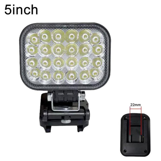 Outdoor Portable Dual USB LED Emergency Work Light, For Dayi Battery Slot, 3 inch Square High Beam, 4 inch Square High and Low Beam, 5 inch Square High and Low Beam, 8 inch Square High and Low Beam